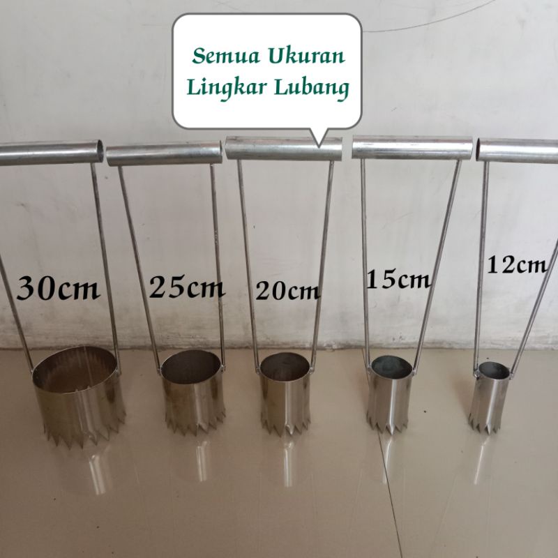 Plong Alat Pelubang Mulsa Plastik 15cm.Lubang Mulsa Diameter 4.7cm