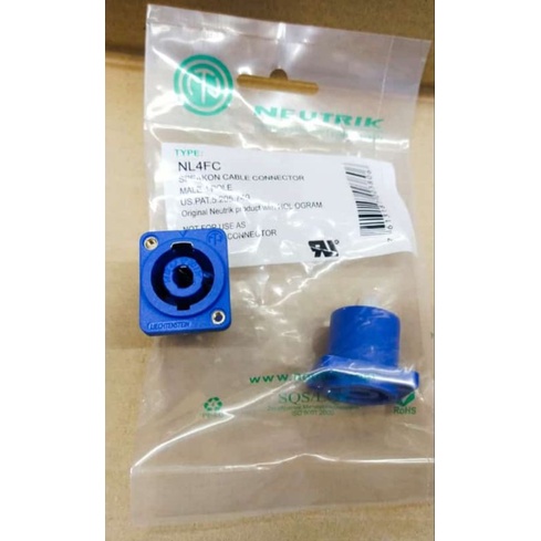 Socket jack speakon Neutrik NL4FC Original Soket jek