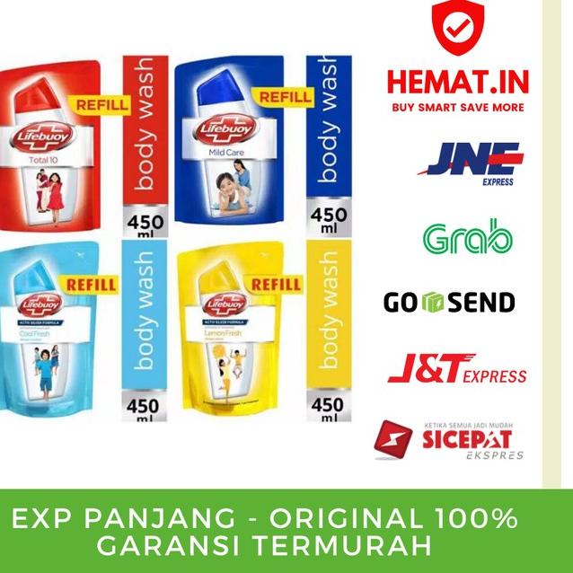 Buy here--LIFEBUOY BODYWASH SABUN CAIR 400 ml MILD MERAH BIRU KUNING SABUN CAIR LIFEBUOY