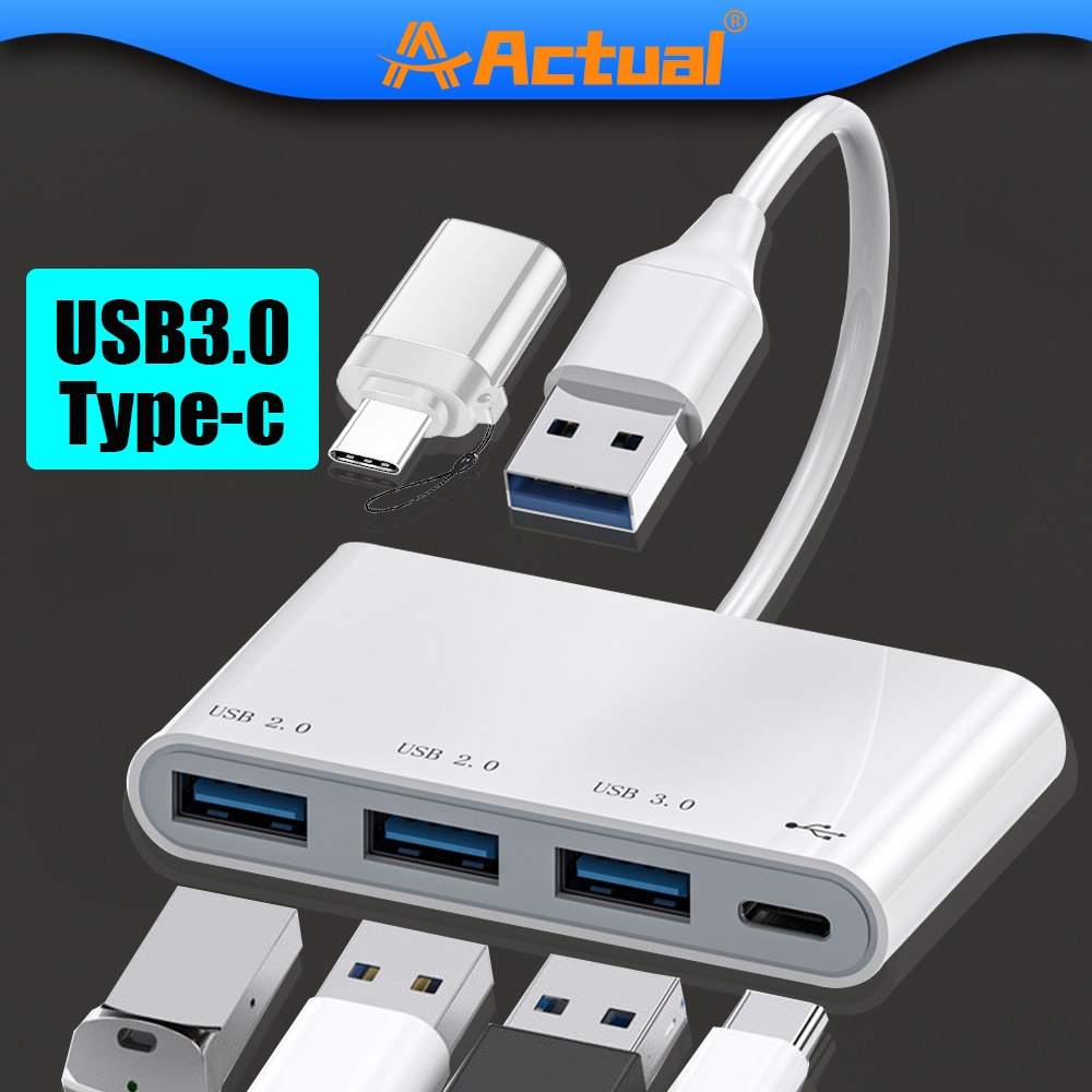 Actual 4in1 HUB Type C Port USB 3.0 High Speed Up to 5Gbps Free send type C OTG Laptop PC/Notebook/Computer