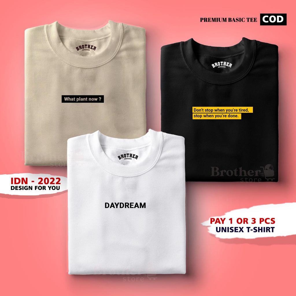 BUY 1 OR 3 PCS ( PROMO COD ) BROTHER STORE / Kaos Distro100% Catoon Combed 24s Tebal / ArticelDDREM