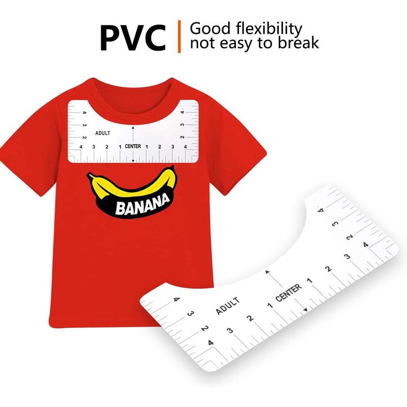 【5 PCS/SET】Penggaris Pengukur Desain Model Round Neck/T-Shirt Ruler/Penggaris Kaos Untuk Sablon Round Neck