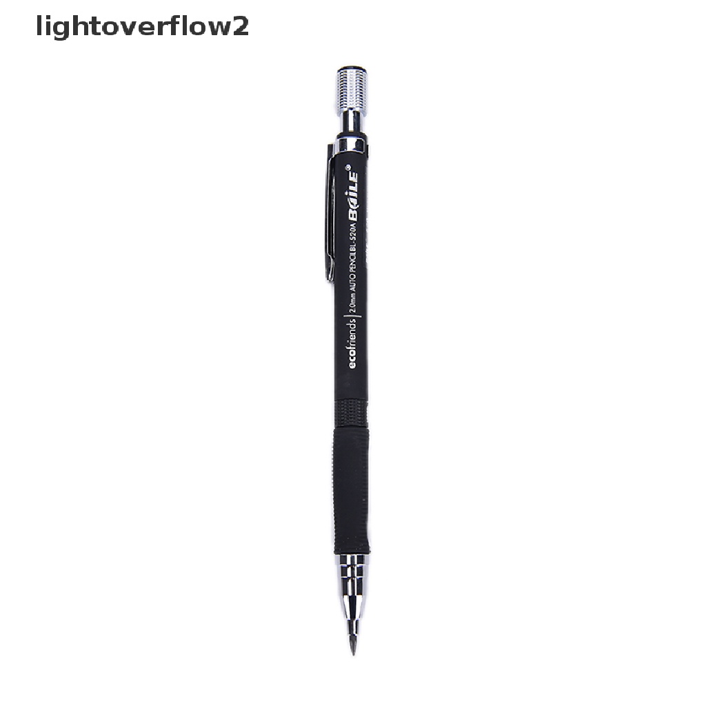 (lightoverflow2) Pensil Mekanik 2.0mm Warna Hitam Untuk Menggambar / Drafg / Sekolah
