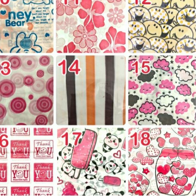 

Flash Sale - Kantong Plastik / Kresek Olshop Pond Oval Motif 35x40 isi 50 빠