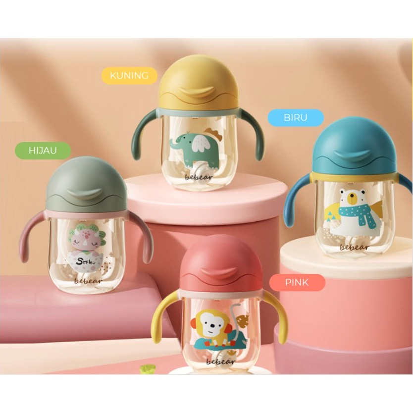 Botol Minum Bayi Gelas Anak Balita Training Cup Baby 280ml Dengan 3 Karakter Lucu B254 Sippy Cup 2121-6