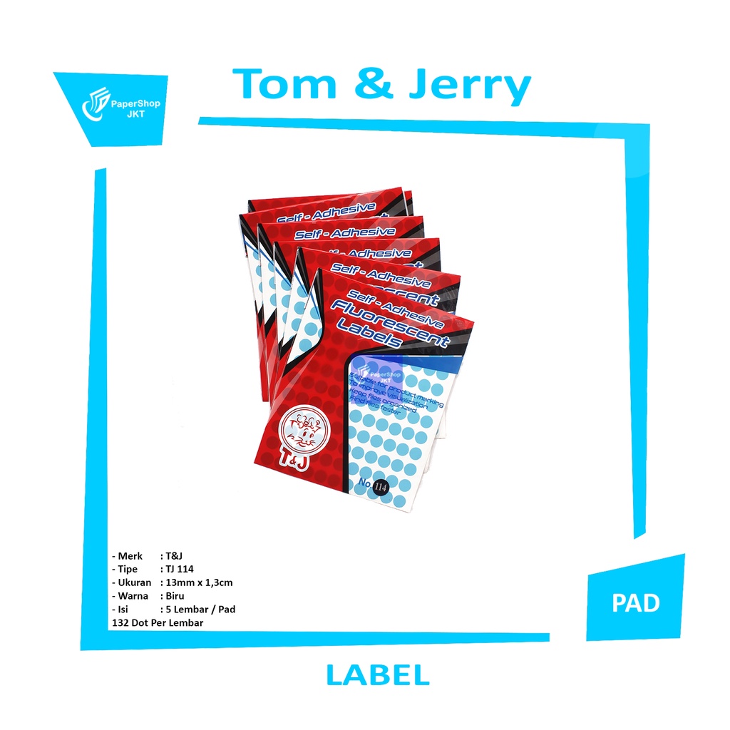 

TOM & JERRY - Label Color 114 - Warna Biru - Pad
