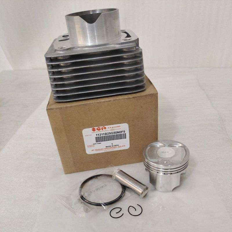COD Cylinder blok block kit seher buring bureng + piston kit Suzuki Satria FU 150 ORIGINAL India ASL
