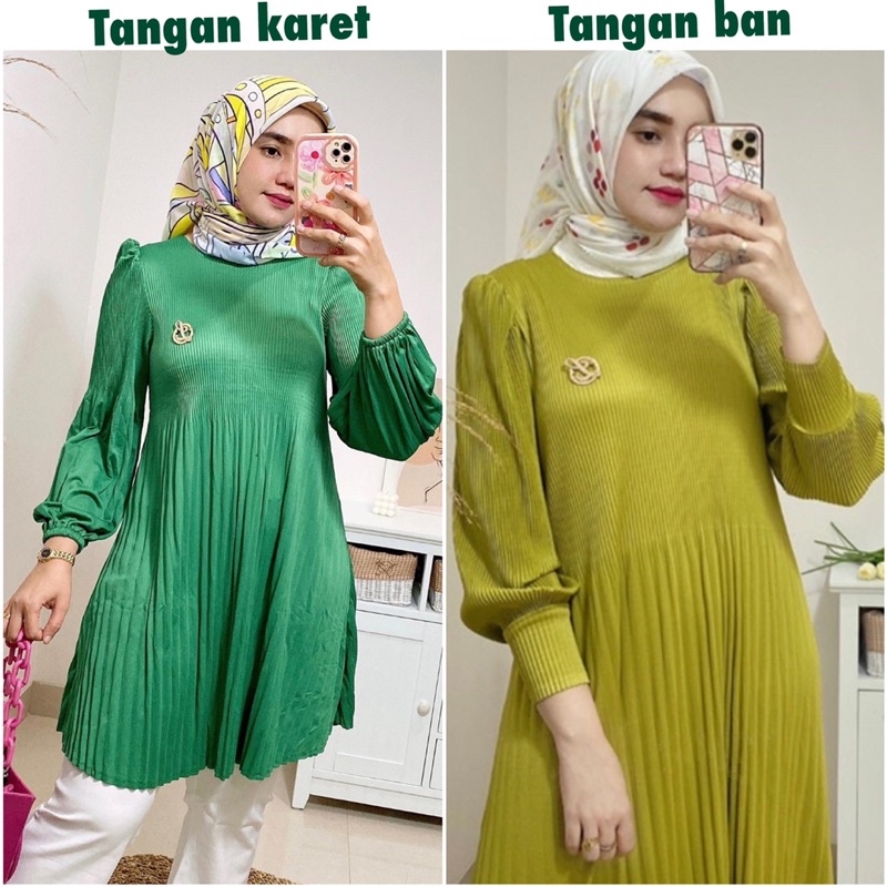Beki pleats tunik / tunik plisket premium