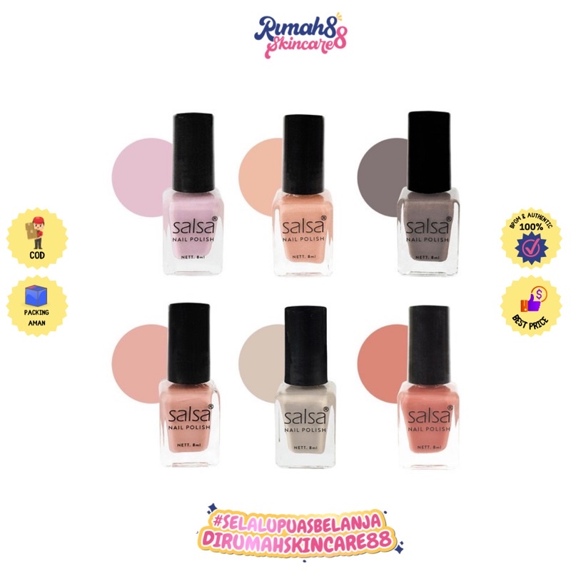 SALSA Nail Polish Nude 1 | Kutek Kuku Tahan Lama Cat Kuku Ecer