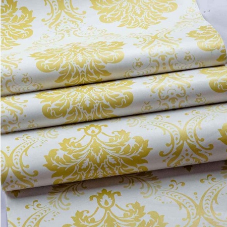 Wallpaper Sticker Motif Putih Batik Gold Panjang 8M