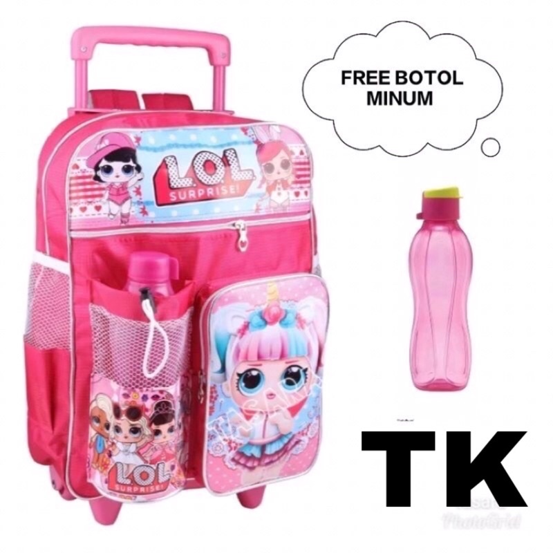 Tas Trolly Dorong Anak TK tahan Air Tas anak murah