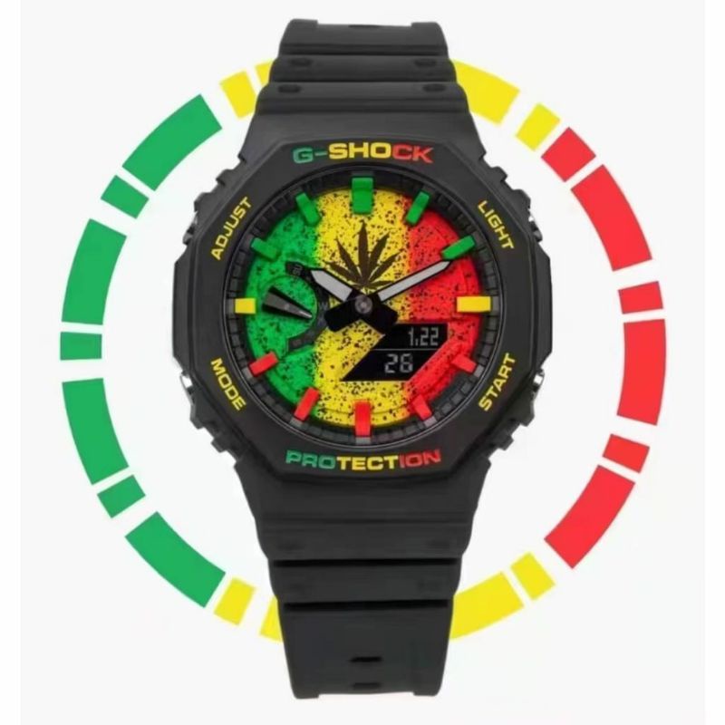 JAM TANGAN CASIO GSHOCK GA2100 LIMITED EDITION RUBIK  PRIA ANALOG DIGITAL