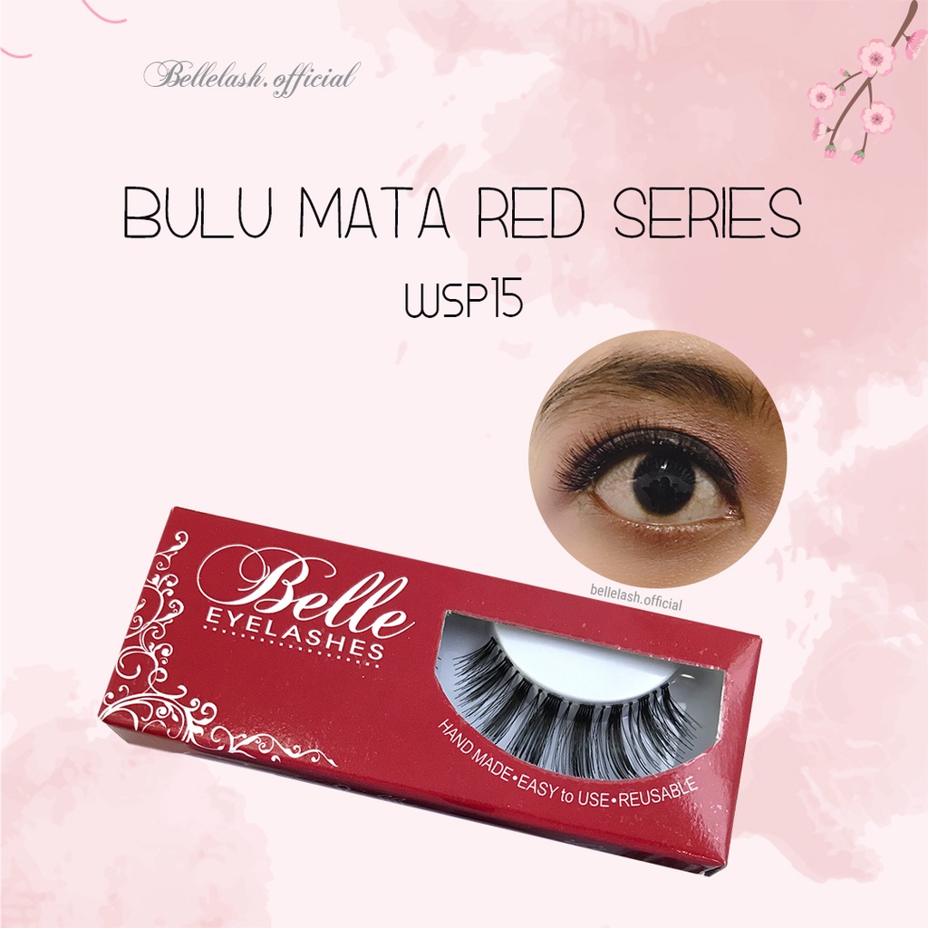 WSP 15 Bulu Mata Palsu Handmade Natural False Eyelash Eye Lashes Belle Eyelashes