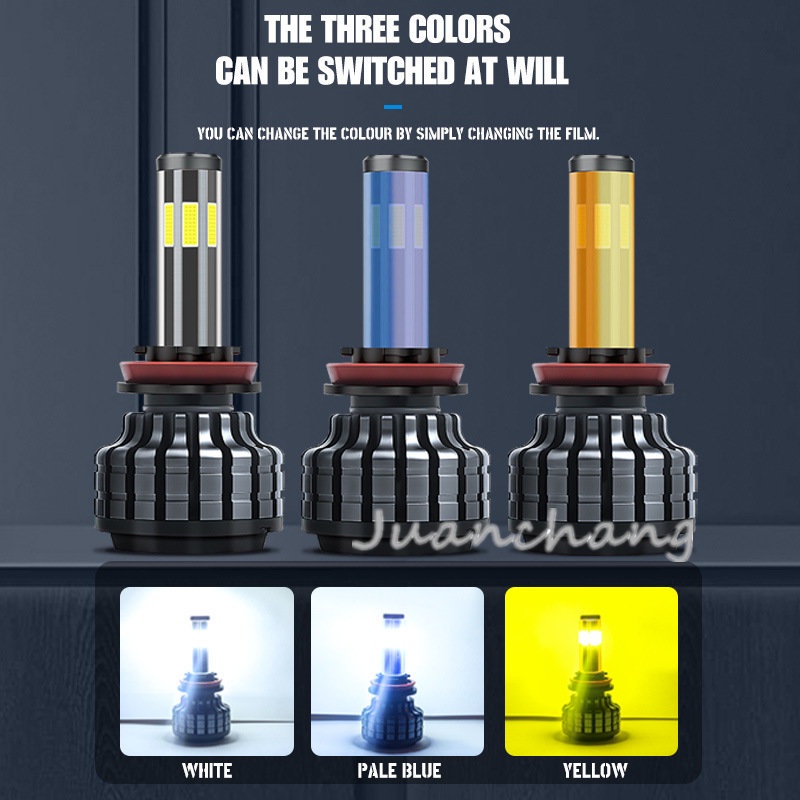 Lampu Depan Mobil Led 6 Sisi 200W 26000LM H8 H3 H7 H9 9006 / HB4 9005 / HB3 H4 H11 H1 H13 360 Derajat 12V