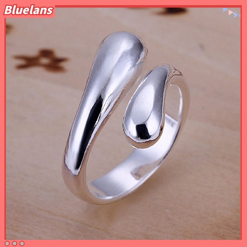 Set Perhiasan Kalung Gelang Cincin Kait Telinga Bentuk Oval Lapis Silver Untuk Wanita