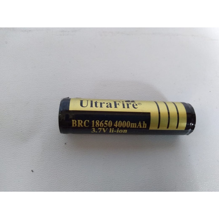 Senter Baterai 18650 Ultrafire 4000 Mah Black Gold Batere Batre Battery Brc