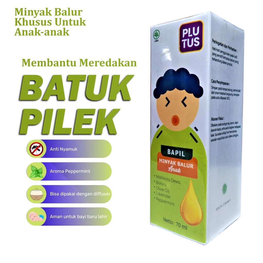 Plutus Minyak Balur Batuk Pilek BAPIL anak 70 ml