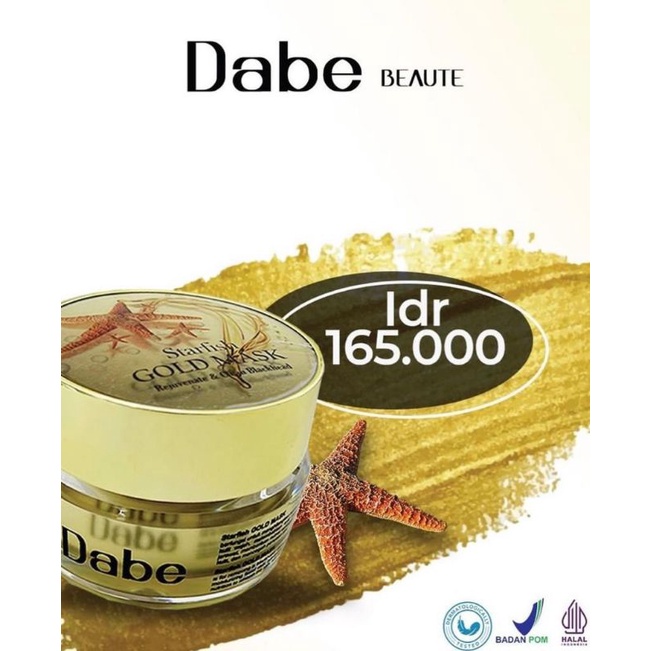 STARFISH GOLD MASK - Masker Dabebeaute - Masker wajah