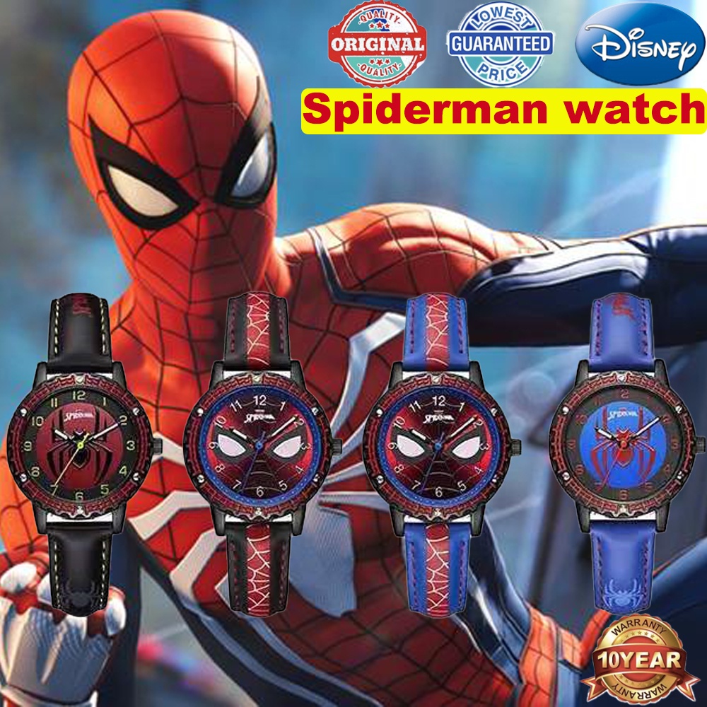 Jam Tangan MARVEL Avengers Spider-men Hero Dream Child Cool Disney Cartoon Wrist Watch Boy Waterproof Quartz Students Men Clock