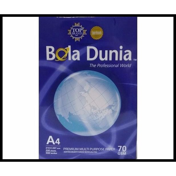 

Termurah !! Kertas Print Fotocopy Hvs A4 Sidu Bola Dunia 70 Gram Rim