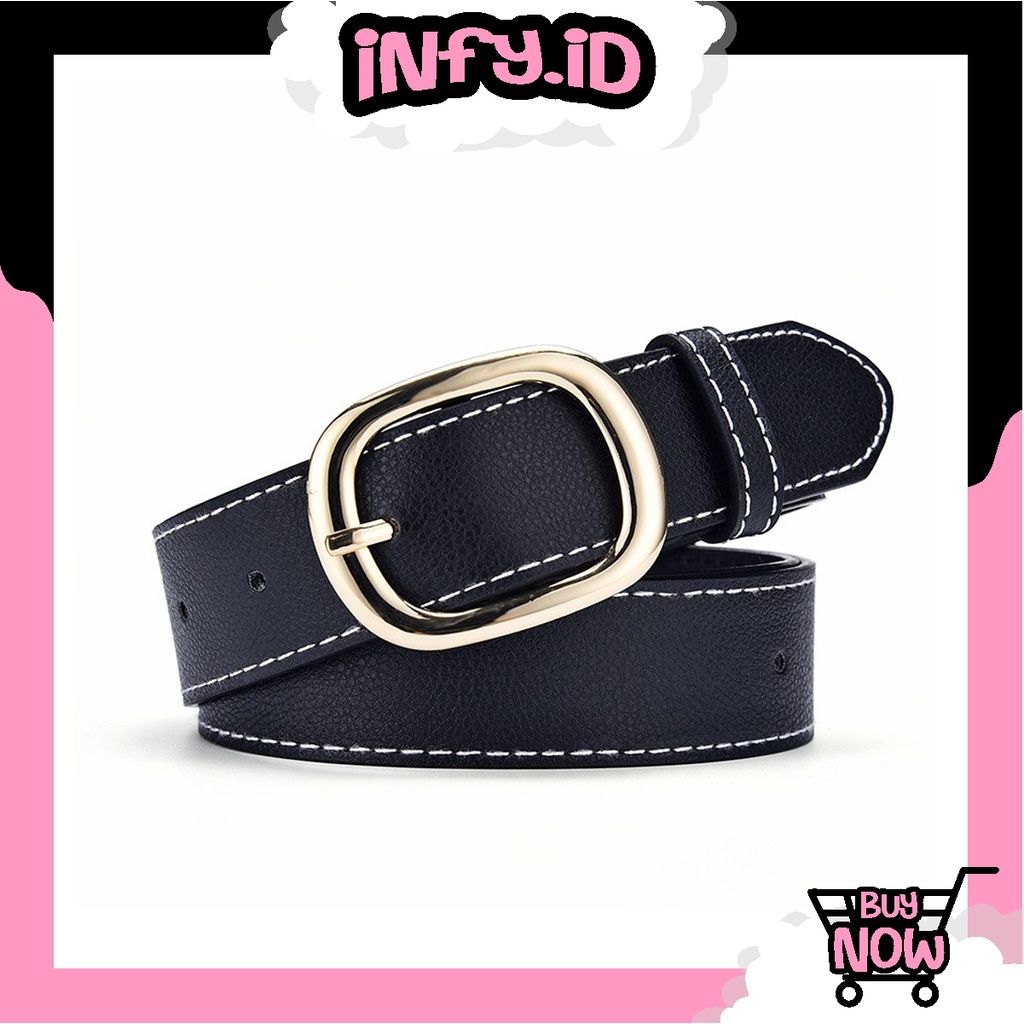 INFY - Gesper Wanita Tali Pinggang Bahan PU Untuk Wanita / Ikat Pinggang Wanita Belt Retro Fashion R804