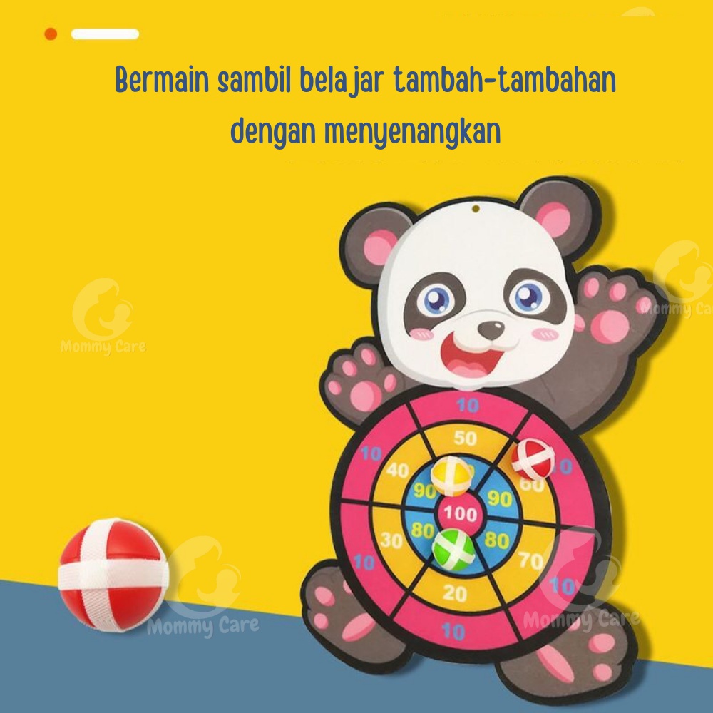 MOMMYCARE MAINAN LEMPAR BOLA PAPAN TEMPEL MAINAN LEMPAR BOLA ANAK EDUKASI ACTIVITY ANAK DART BOARD