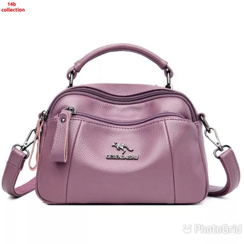 Tas Fashion Liar Rhombus Tas Wanita Gadis Messenger Bag Berbentuk Shell Messenger Bag wanita