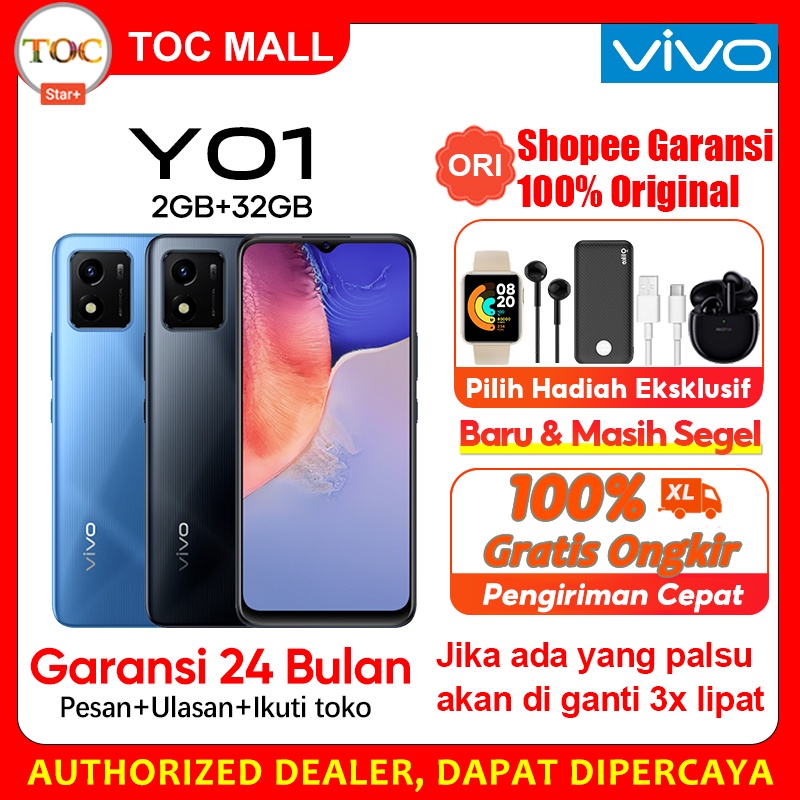 Vivo Y01A 2/32 / vivo y16 100% Original BNIB Garansi Resmi Helio P35 5000mAh 6.51 inch vivo Indonesia baru hp vivo y01A RAM 2GB ROM 32GB murah Promo Gratis Ongkir bisa cod bisa cicilan VIVO Y15S RAM 3GB ROM 32GB / 64GB