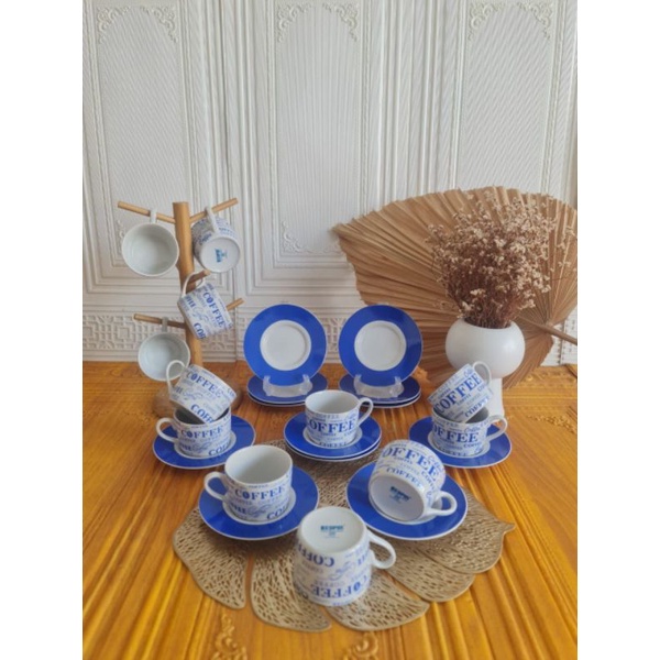 cangkir set siera 1lusin/cangkir kopi unik/cangkir keramik