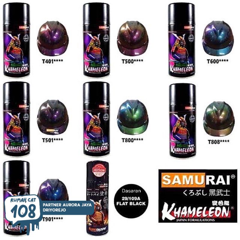 

Pilox Samurai Paint Khameleon 3D 3 Dimensi Cat Pilok Bunglon T401 T501 T800 T901 T500 T600 T808