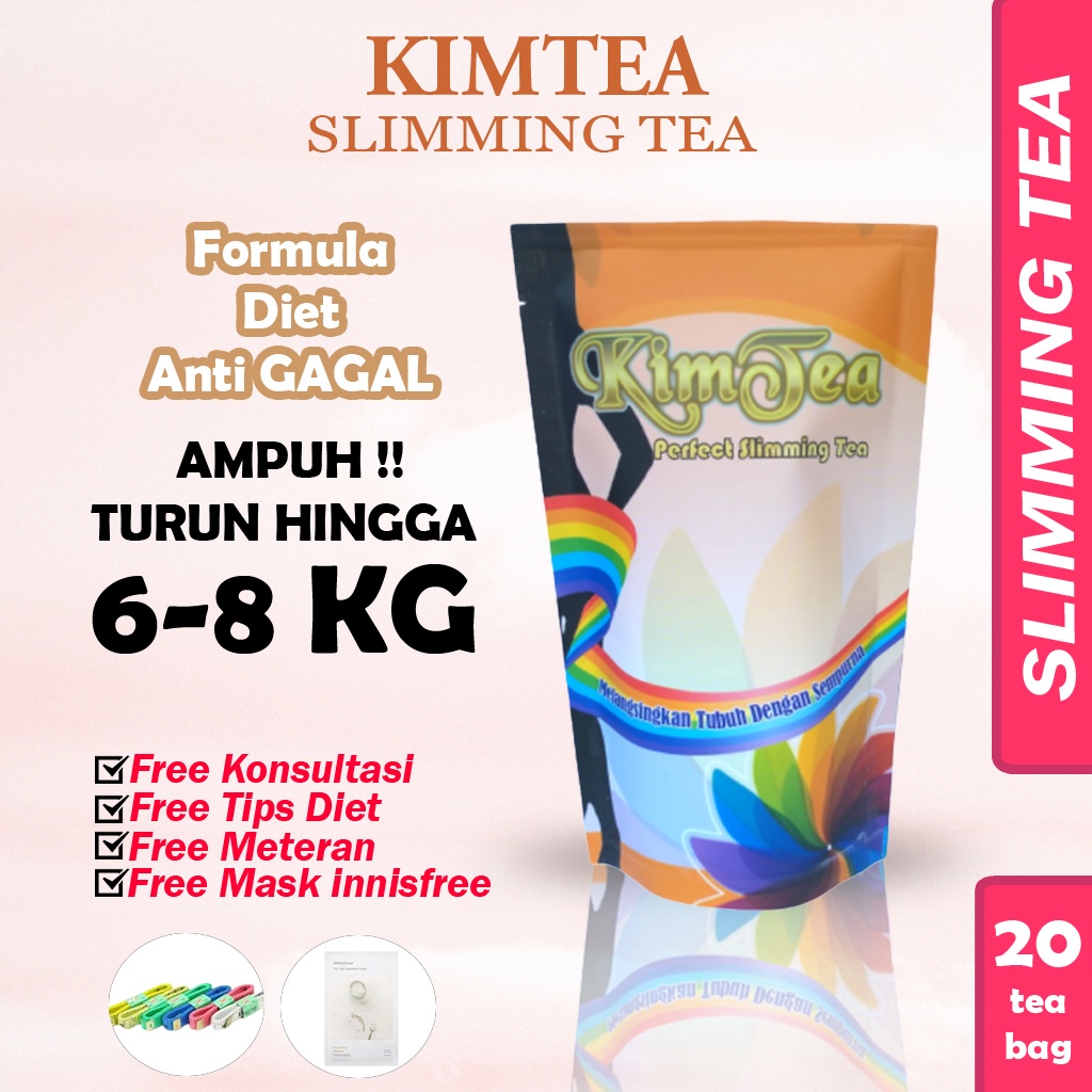 Kimtea Slimming Tea Pelangsing Teh Diet Detox Tea Teatox Herbal Penurun Berat Badan Alami