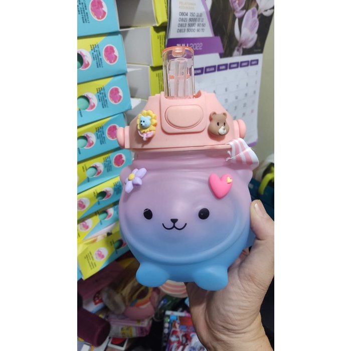 GO SHOP BOTOL MINUM GRADASI PANDA MINI / BOTOL MINUM GRADASI PANDA 1000 ML .R;
