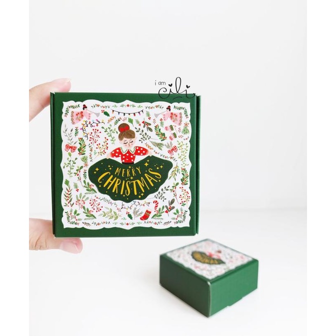 

{{{{}}] (BOX MINI DEDEBALET) kotak kue KECIL MINI natal / Christmas (isi 10)