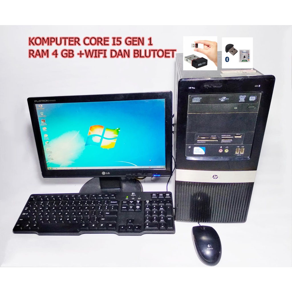 komputer full set core i5 ram 8gb siap pakai termurah