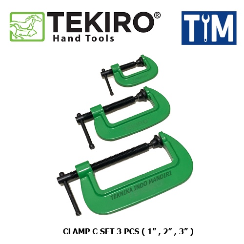 TEKIRO Clamp C Set 3 PCS / Catok C Penjepit / Klem C Set 3 PCS