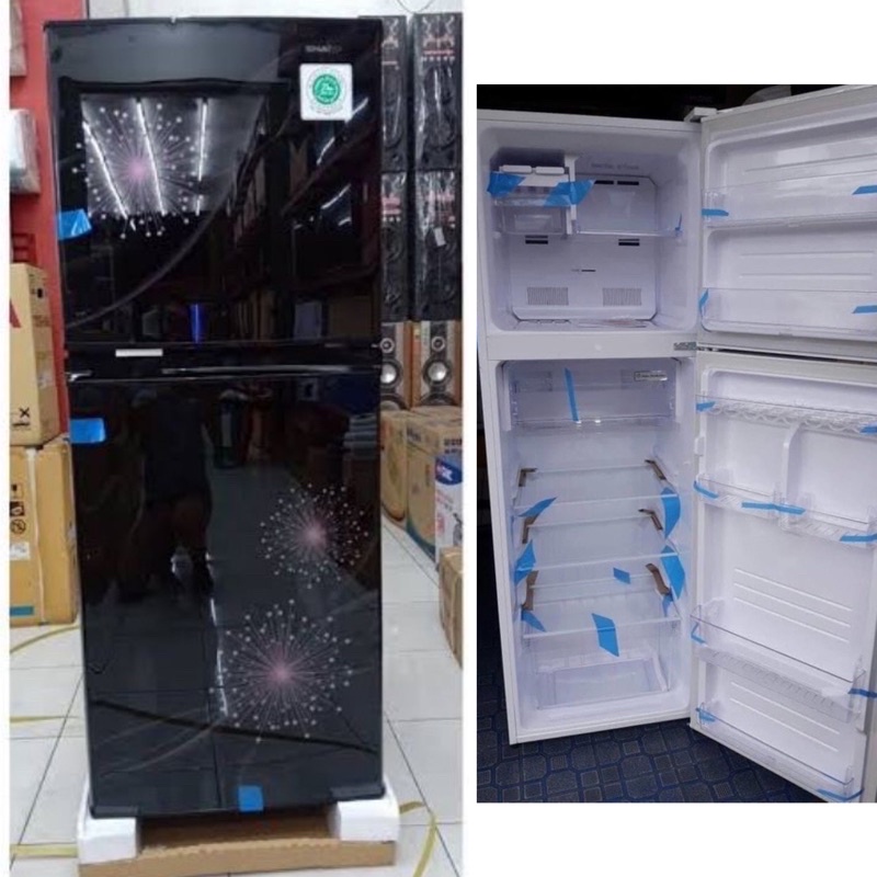 Lemari es 2 pintu Sharp kulkas SJ- 237MG. bebas bunga es
