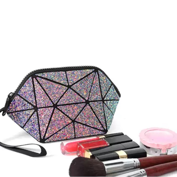 Tas Aksesoris Kosmetik Glitter Semi Lucu Import - SOSOYO