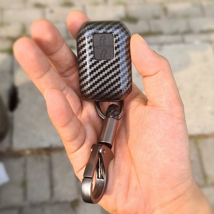 [BAYAR DIRUMAH] Cover Carbon Casing Smartkey Kunci Keyless Suzuki Ertiga Ignis Baleno - 2 Tombol Hit