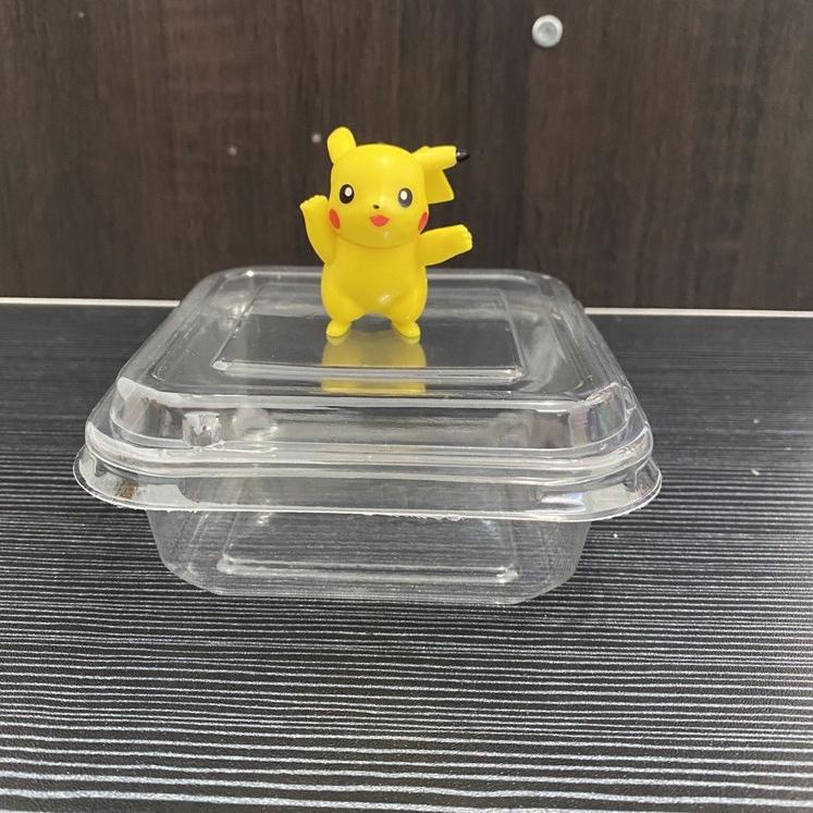 Paling Dicari (ISI 50) Mika Plastik 350ml Square Kotak Persegi / Mika Kotak Buah