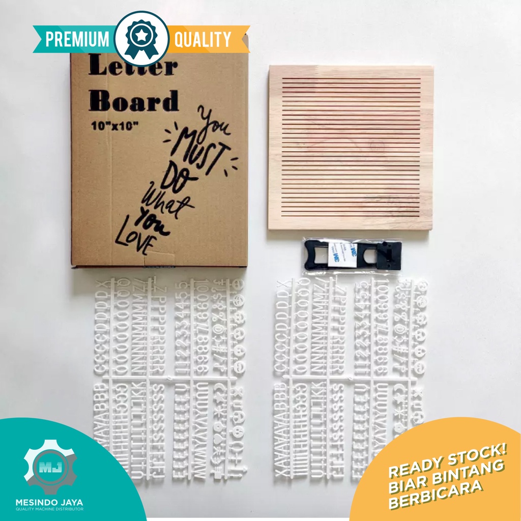 WOOD Letter Board Set / Papan Nama Bayi / Papan Kayu Huruf Decor DIY / WOODEN Letter Board Set / Papan Huruf Letter Board / Sudah Termasuk Huruf / Papan Nama Huruf