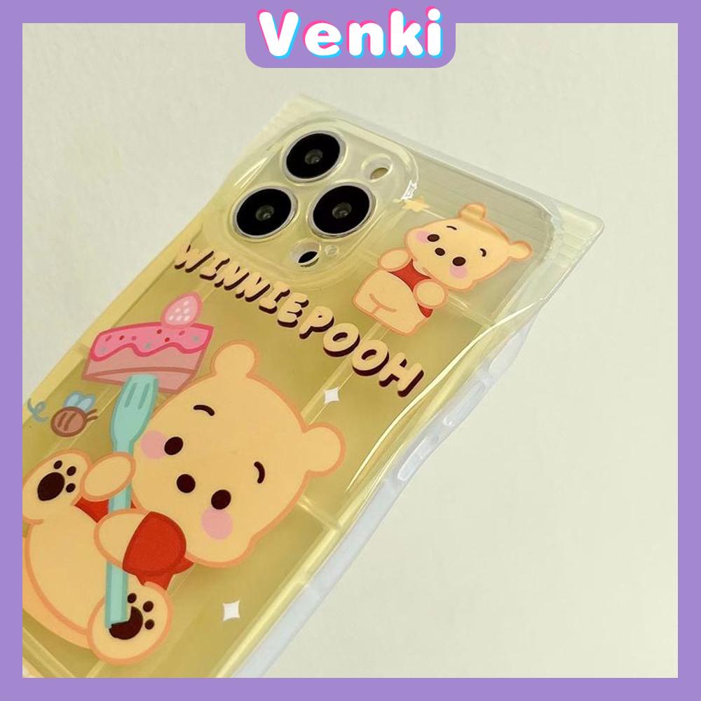 Case For iPhone 14 Pro Max Soft TPU Clear Case Snack Case Cartoon Cute Bear Camera Protection Airbag Shockproof For iPhone 14 13 12 11 Plus Pro Max 7 Plus X XR