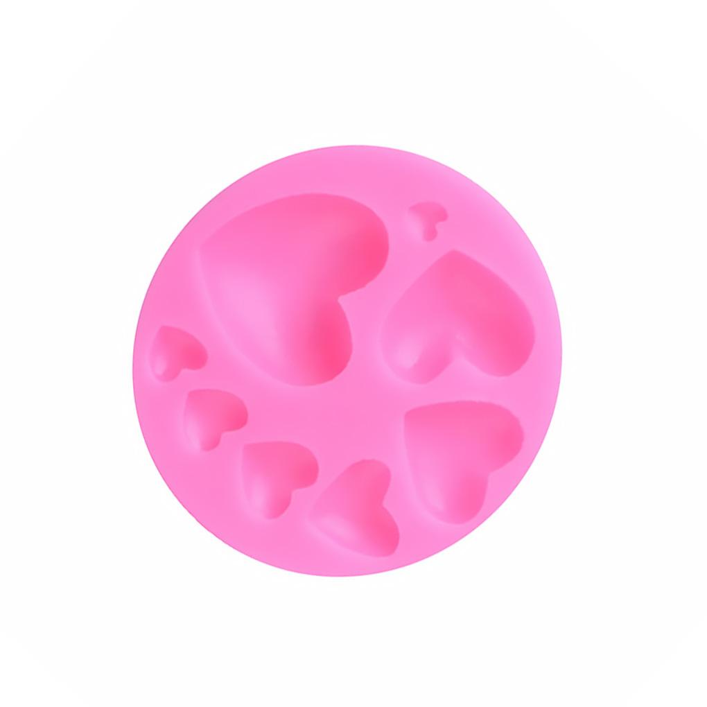 Cetakan Kue Hearted Silicone Fondant Mold Cetakan Kue Aksesori DIY Coklat Untuk Rumah Toko Kue