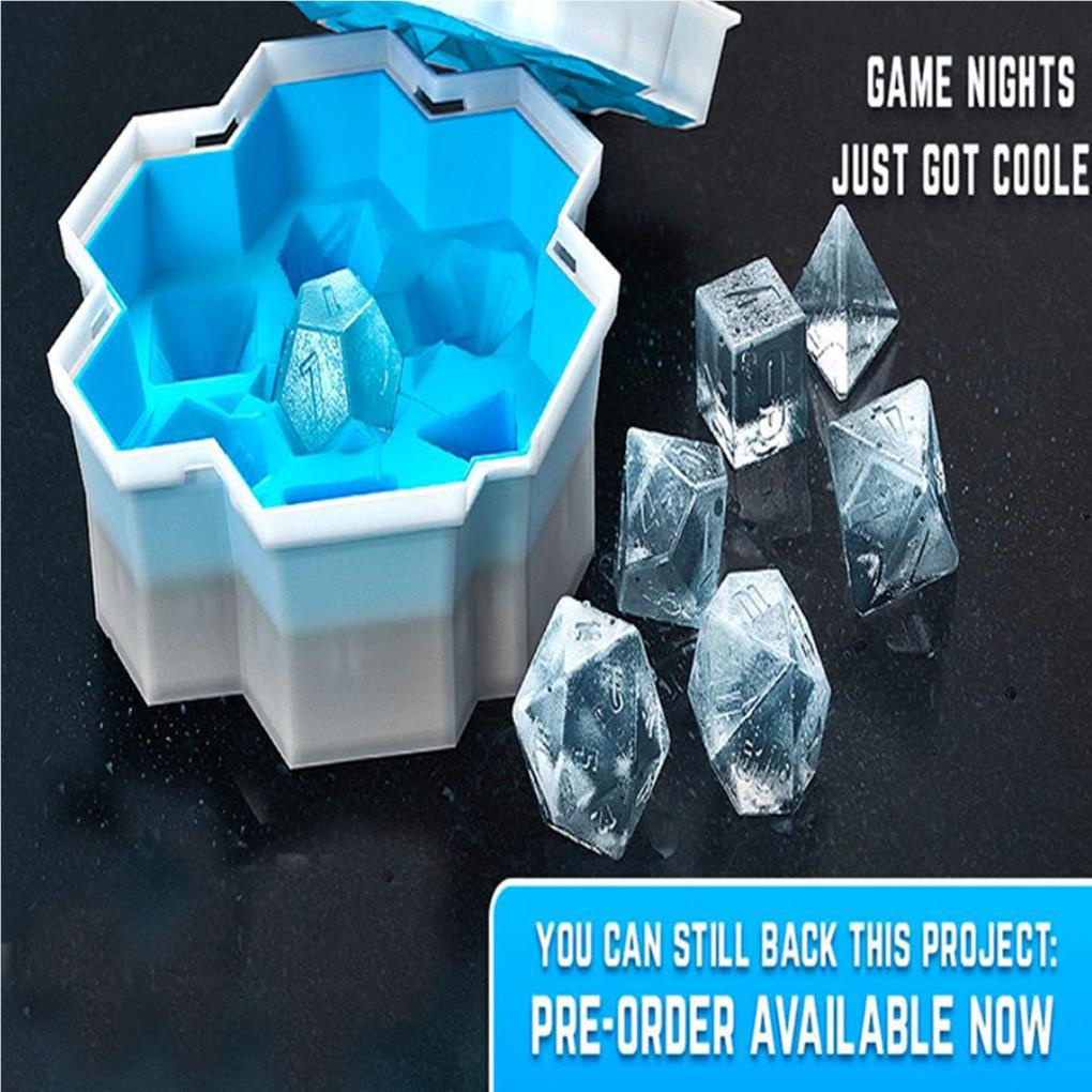 Ice Block Tray Multiple-Grids Reusable Storage Box Kerajinan Alat Cetakan Silikon Fleksibel Rumah Tangga Notel Cocktails Gadget