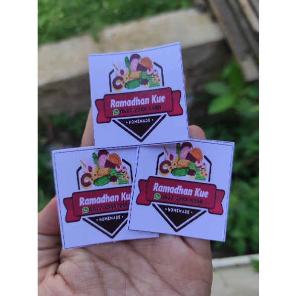 

stiker logo bisa req isi 105lembar