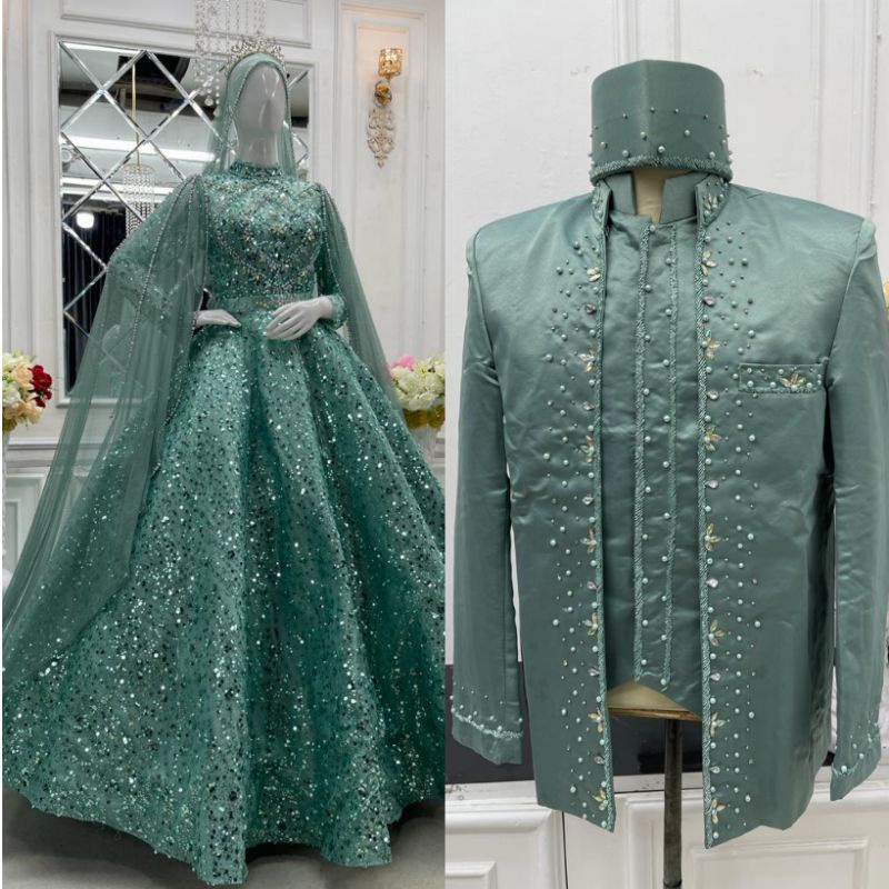 TERBARU//GAUN PENGANTIN BARBIE COUPLE//GAUN COUPLE BESKAP//BASOFI