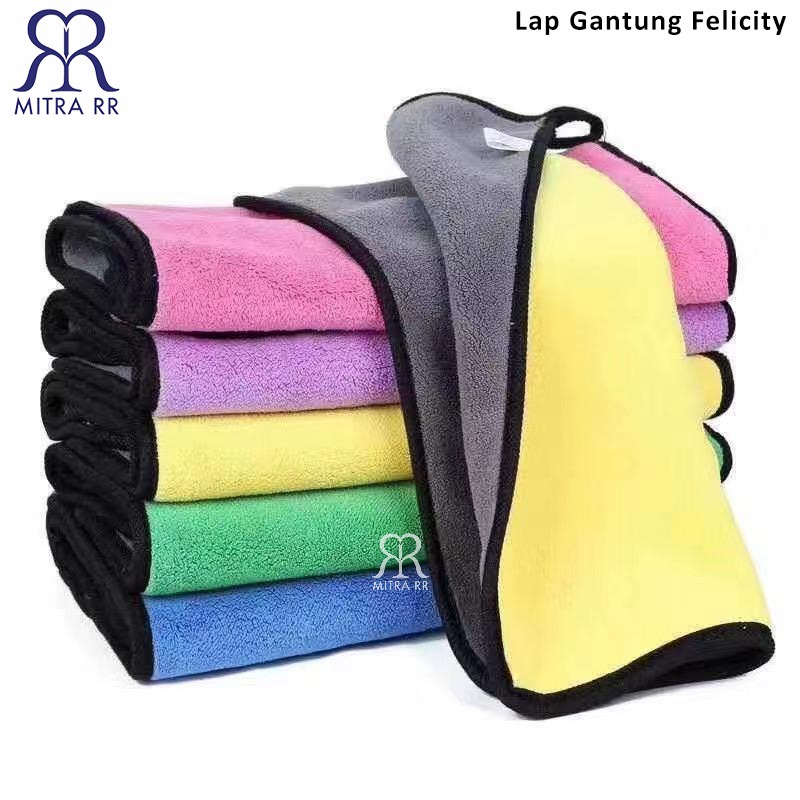 Kain Lap Microfiber 30x40 cm / Serbet Serbaguna Serap Air Polos 2 Warna / Lap Dapur