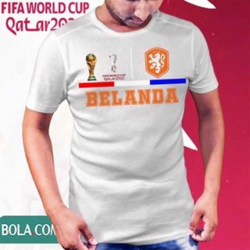 kaos distro pria bhn cotton halus kaos piala dunia BELANDA