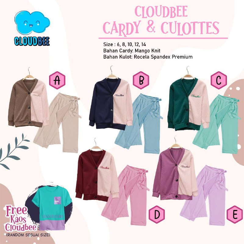 CLOUDBEE CARDY &amp; CULOTTES Free Tshirt