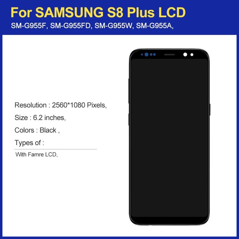 LCD FULLSET FRAME NEW SAMSUNG S8 PLUS S8 + ORI OLED