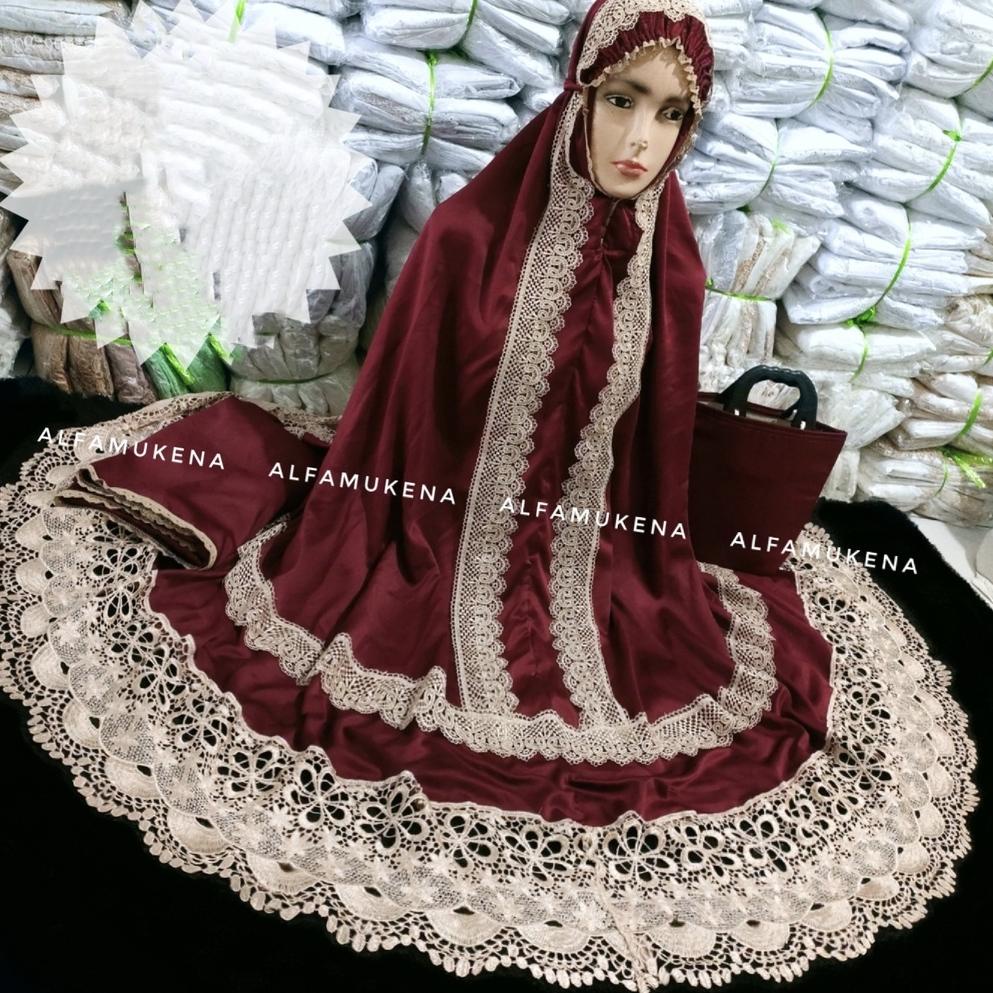 [NIU.31Oc22ž] Mukena dewasa DINA  ikatan cinta jumbo kd full renda serojamukena prada princess keong